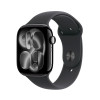 Apple Watch Series 11 GPS 42mm Jet Black Aluminium Case with Black Sport Band - S/M